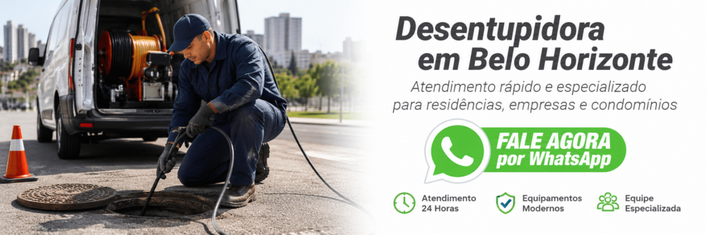 serviço de desentupidora em belo horizonte