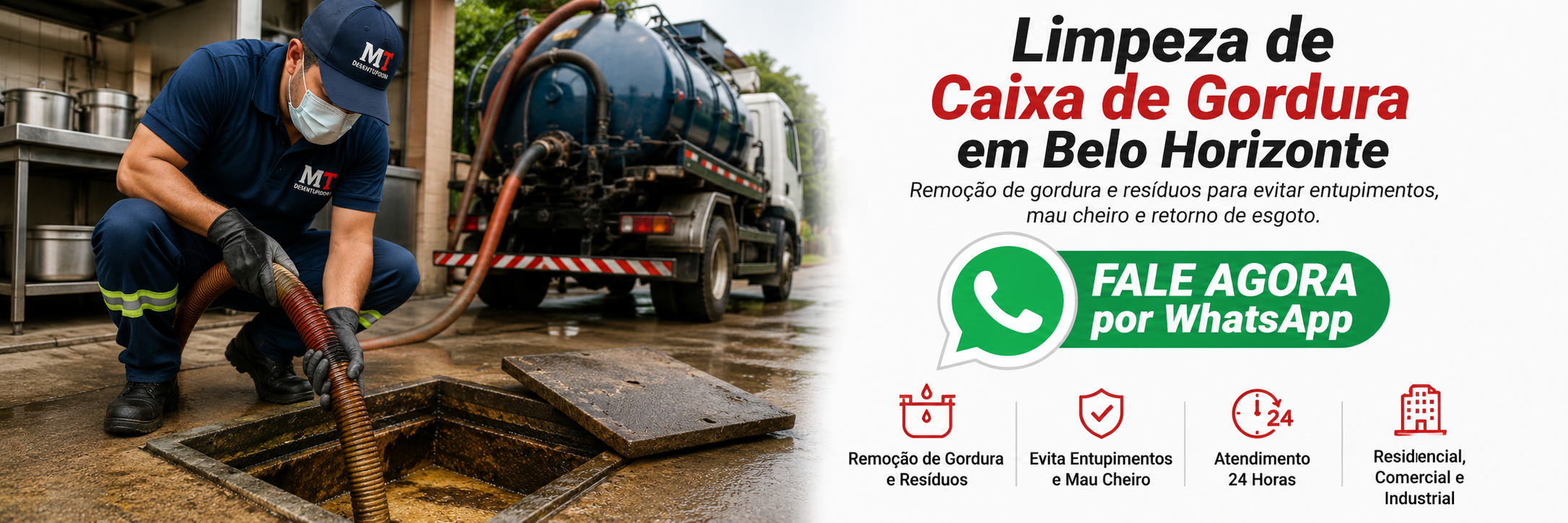 serviço de limpeza de caixa de gordura em belo horizonte realizado por equipe especializada